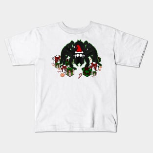 Santa Spider w/ Presents (Green Peppermint 2) Kids T-Shirt